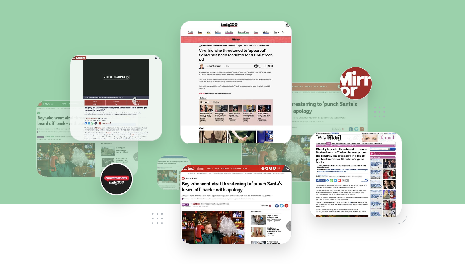 Montage of TUI PR Campaign Coverage Featuring 52 Top-Tier Media Links